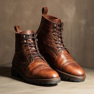 Portland Leather Lace Up Brown Boots